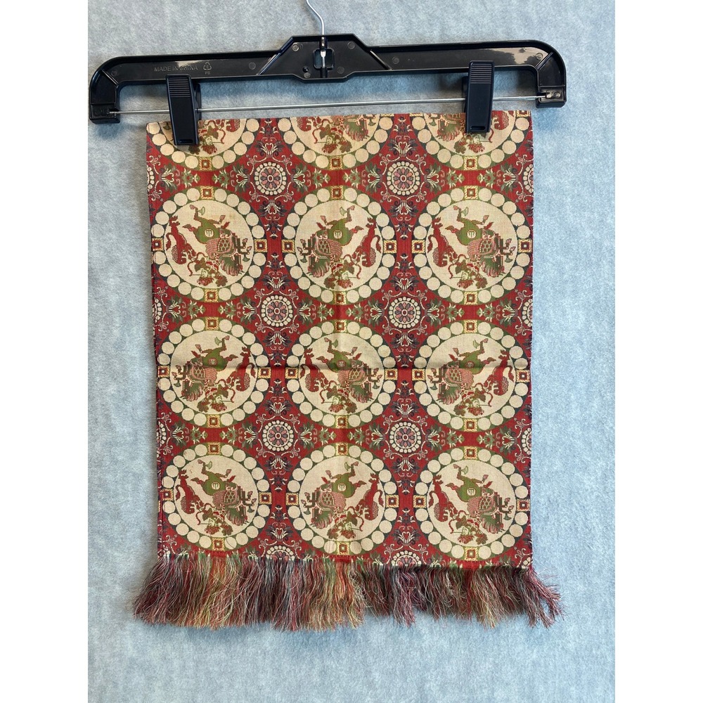 Tatsumura Pure Silk Table Runner 28" x 11-3/4" Warrior Horse Mythical Creatures